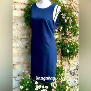 TRINA TURK NWT CLEMENTE BACK TWIST SLEEVELESS DRESS INDIGO BLUE SIZE 12